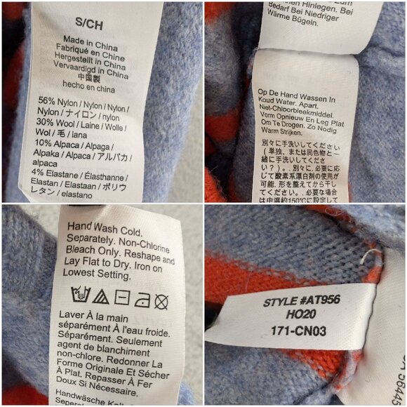 J.CREW Tipped Turtleneck Sweater Womens Blue Wool Alpaca Blend Pullover Sz S - Picture 5 of 9